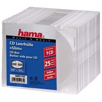Hama CD Slim Box, 25 pcs./pack (00051165) Hama CD Slim Box, 25 pcs./pack (00051165)